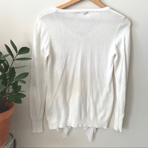 Dex- V-Neck Sweater w/ sheer hem - Picture 3 of 4